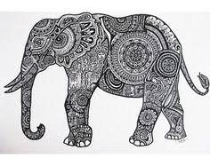 Mandala Black And White Animal Google Search Mandala Elephant Elephant Art Elephant Painting
