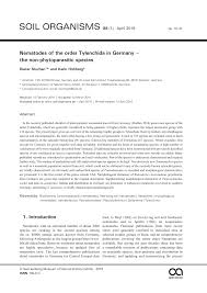 Pdf Nematodes Of The Order Tylenchida In Germany The Non Phytoparasitic Species