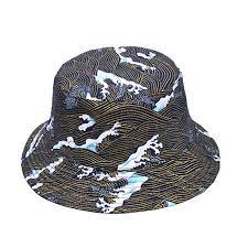 Japanese Great Wave Pattern Bucket Hat Kimura Fox