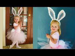 Cute Easter Bunny Costume No Sew Tutorial Youtube Easter Bunny Costume Bunny Costume Kids Bunny Diy Costume