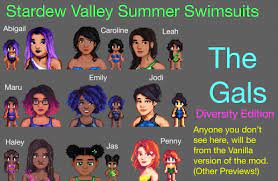 Stardew Valley Summer Swimsuits Content Patcher At Stardew Valley Nexus Mods And Community Stardew Valley Stardew Valley Tips Stardew Valley Farms