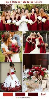 Top 8 October Wedding Colors To Steal October Wedding Colors Wedding Colors Red Fall Wedding Color Palette
