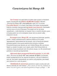 Principalele simboluri analizate din basmul povestea lui harap alb a scriitorului roman ion creangă. Caracterizarea Lui Harap Alb