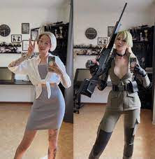 Me and my Sniper Wolf cosplay 💚 : rmetalgearsolid