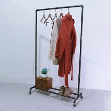 Diy industrial iron pipe closet unit. Womio Industrial Iron Pipe Clothing Rack On Wheel Clothing Retail Display Rack 35in Black Brush Silver Retail Displays Racks Industrial Scientific Rayvoltbike Com