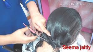 Check out these trending hair accessories that you can style your short hairstyles with! Baby Wings Cut Front Bob Back Blunt Bob Bob Hair Cut Medium To Short Hair Cut Seema Jaitly Youtube