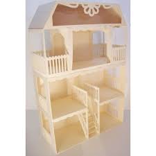 Maison De Poupee Clarisse En Bois A Assembler A Peindre Et A Decorer Maison Barbie Maison De Poupee Plans De Maison De Poupee