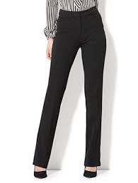 High Waisted Mini Bootcut Pant Modern Fit Black Superstretch 7th Avenue New York Company Slacks For Women Womens Black Slacks Bootcut Pants