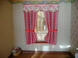 red plaid kitchen curtains photo 3