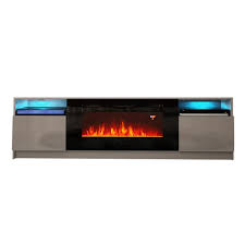 Dwyer 57 inch tv stand with electric fireplace. York 02 Gray Electric Fireplace Modern 79 Tv Stand By Meble Furniture