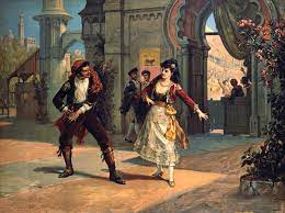 Frais d'envoi à rajouter au prix de vente. Scene From The Opera Carmen Georges Bizet En Reproduction Imprimee Ou Copie Peinte A L Huile Sur Toile