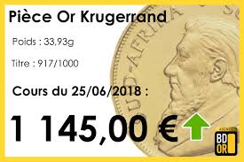 Decouvrez Le Cours De La Piece En Or Krugerrand L Agence Bdor Vous Souhaite Une Excellente Fin De Journee Or Agence L Or