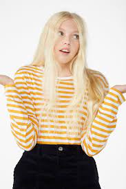 Yellow striped shirt long sleeve. Soft Long Sleeved Top Yellow And White Stripes Tops Monki Yellow Striped Shirt Outfits With Striped Shirts Yellow Long Sleeve Shirt