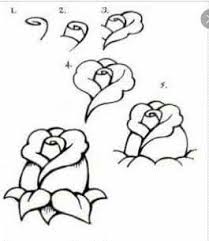 Pin By Boubaker Arfaoui On Apprendre A Dessiner La Nature Roses Drawing Flower Drawing Rose Drawing Simple