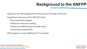 Anfpp national program centre introduction to anfpp.— 3 about anfpp the anfpp is an evidence based nurse home visiting program for mothers who are pregnant. Anfpp National Program Centre Introduction To Anfpp Ppt Download