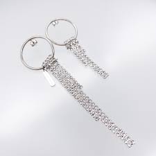 Justine Clenquet シルバー ピアス (スワロフスキー) Ronnie earrings