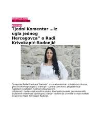 Calaméo - Tropolje Info: Tjedni Komentar …Iz ugla jednog Hercegovca” o Radi  Krivokapić-Radonjić