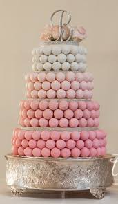 A Non Traditional Choice For A Wedding An Ombre Cake Pop Tower Made To Resemble Cheesecake Wedding Cake Traditional Wedding Cakes Chocolate Wedding Cake