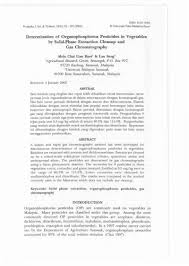 Sarawak, which up to 1941 was an independent state in british borneo, was not a major target for japanese economic expansionism. Determination Of Organophosphorus Pesticides In Vegetables By