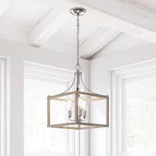 Dover 5 light chandelier i. Hampton Bay Boswell Quarter 14 In 3 Light Brushed Nickel Chandelier With Painted Weathered Gray Wood Accents 7948hdcdi The Home Depot