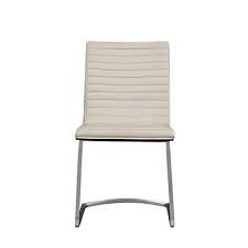 Rmg Fine Imports Side Chair Classic Dining Chair Faux Leather Stainless Steel Chair Set Of 4 In Beige Stainless Steel Chair Chair Side Chairs