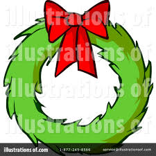 How tall is a large circle christmas wreath? Christmas Wreath Clipart 1106614 Illustration By Cartoon Solutions