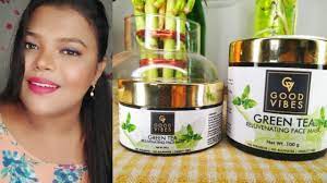 Good Vibes Green Tea Rejuvenating Face Mask Review Demo By Simple Be Rejuvenating Face Mask Face Mask Reviews Green Tea Face Mask