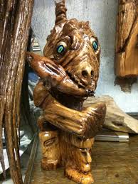 Made From Hawthorn Wood Carving Art Lion Sculpture