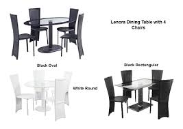 Standard (182) counter (138) bar (38). Lenora Black Or White Dining Table With 4 Chairs Oval Round Rectangular Ebay
