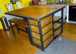 Creation Ilot Central Style Industriel Ipn Renovation Cuisine Ilot Cuisine Cuisine Ouverte Ilot