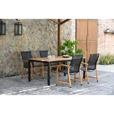 Free delivery and returns on ebay plus items for plus members. International Home Miami Amazonia Teak Rectangular Extendable Patio Dining Table Set Ibisrec 4manhabk Lot Bellacor