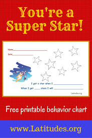 Free Behavior Chart Super Star School School Can Be Fun