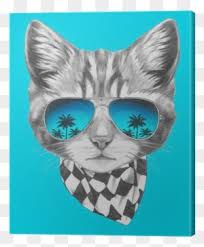 Check spelling or type a new query. Cuadro En Lienzo Retrato Dibujado Mano Del Gato Con Cat Wearing Sunglasses Drawing Free Transparent Png Clipart Images Download