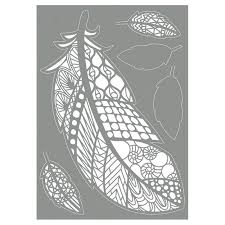 Sofas in vielfältigen designs und farben. Schablone Verschiedene Federn Und Ornamente Grosse 30 X 12 Cm Kunststoff A4 Brett