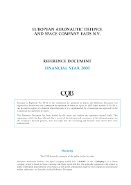 Https Www Airbus Com Content Dam Corporate Topics Financial And Company Information Eads Reference Document 2000 Pdf