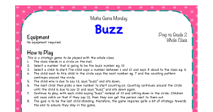 Buzz Au Pdf Math Games Math Art Projects Math