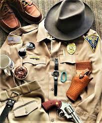 My Chief Jim Hopper Stranger Things S1 Cosplay Costume Things Including Flying Cross Shirt And Pants Tex Shoemaker Holster Cross Shirts Jim Hopper Police Flag