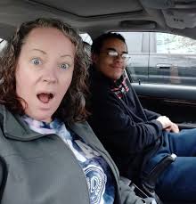 My son “ driving “ his first car solo !!!