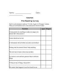 Hatchet Pre Worksheets Teaching Resources Teachers Pay Teachers