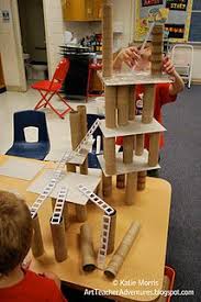 Building With Recycled Materials Center For Early Finishers Preschool Construction Construction Activities Blocks Preschool