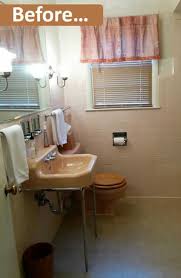 Mosaic tiles are the name accustomed to any actual of asphalt that measures 2 inches or smaller. Kathi Paints And Stencils Her Bathroom Walls To Look Like Midcentury Wallpaper