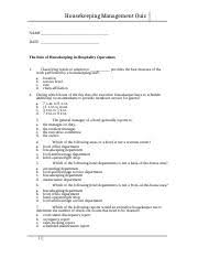 Reflection work immersion in house keeping. Housekeeping Reflection Paper Docx Qiuyi Zhang Crn 34045 Reflection Paper This Course Has Provided Me The Opportunity To Learn The Professional Course Hero