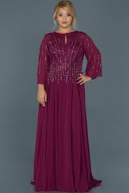 Violet Tasli Dekoltesiz Buyuk Beden Abiye Abu467 The Dress Elbise Modelleri Elbise