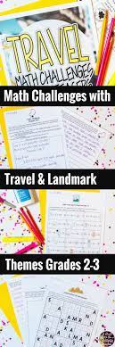 Math Worksheets Travel Theme Math Distance Learning Packets Math Challenge Math Math Center Activities