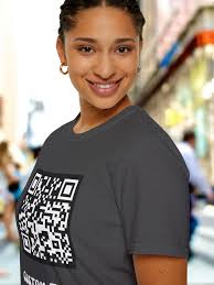 Custom QR Code Shirt Unique Designs Custom Text Tee Potential Partners  Dating Profile Link Instagram Facebook Tinder Gift for Single Friend