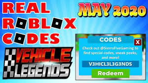 Maybe you would like to learn more about one of these? Real Roblox Codes Vehicle Legends May 2020 Roblox Roblox Codes Coding