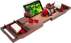 4.9 out of 5 stars with 13 ratings. Amazon Com Estala Luxurious Bamboo Bathtub Tray Caddy Expandable Sides Cherry Wood Bathtub Organizer With Candles Book Tablet Phone Wine Glass Soap Holder Nonslip Bottom Shower Spa Accessories Kitchen Dining
