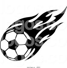 Black And White Flames Vector Royalty Free Clip Art Vector Logo Of A Black And White Soccer Ball Silhouette Art Free Clip Art Soccer Ball