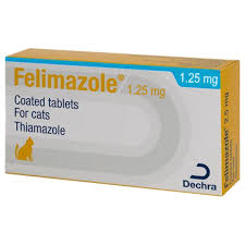 Felimazole coated tablets contain methimazole. Felimazole 1 25mg Coated Tablets For Cats From 0 16