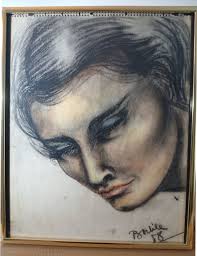 OID-Imponerande porträtt-Pastell-Daterad och si..